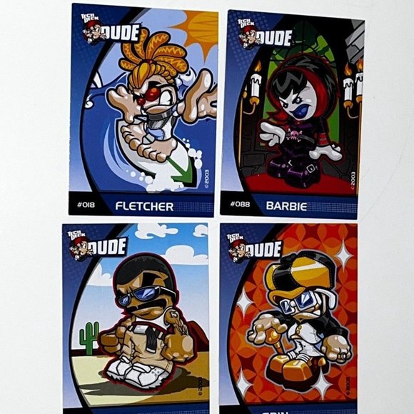 *RARE* Official Tech Deck Dudes Vintage 2003 Collector Trading Cards (Lot of 4) - Picture 2 of 3